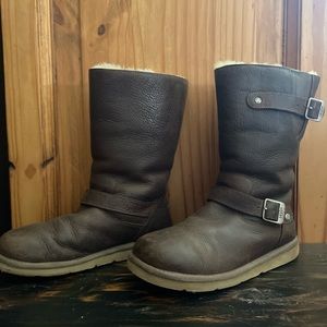 UGG brand brown motorcycle boots size 9